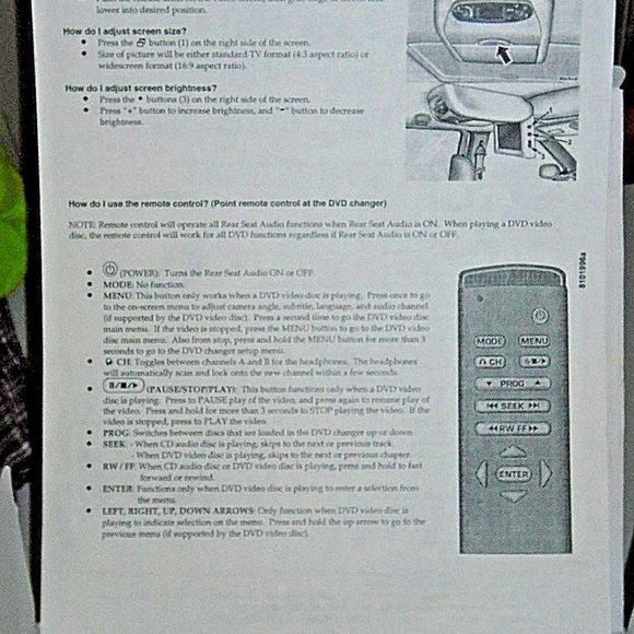 Headphones 201 Chrysler Pacifica New Genuine Overhead Dvd 1 Remote 2